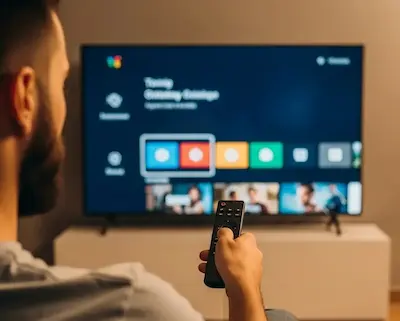 Interface intuitiva do aplicativo IPTV